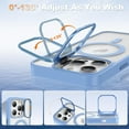 thumbnail image 4 of KOMI Magnetic Case for iPhone 14 Pro Max Case with Camera Stand [Compatible with MagSafe] [Military Drop Tested] Shockproof Slim Clear iPhone 14 Pro Max Phone Case for Women Men Blue, 4 of 5