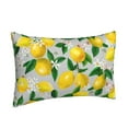 thumbnail image 2 of Bingfone Lemon1 Standard Size Pillowcase, Long Staple Pure Cotton Envelope Closure Pillow Cover,14"X20", 2 of 9