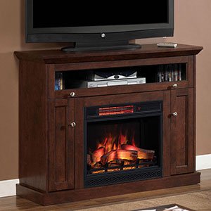 Windsor Corner Infrared Electric Fireplace Media Cabinet 23de9047