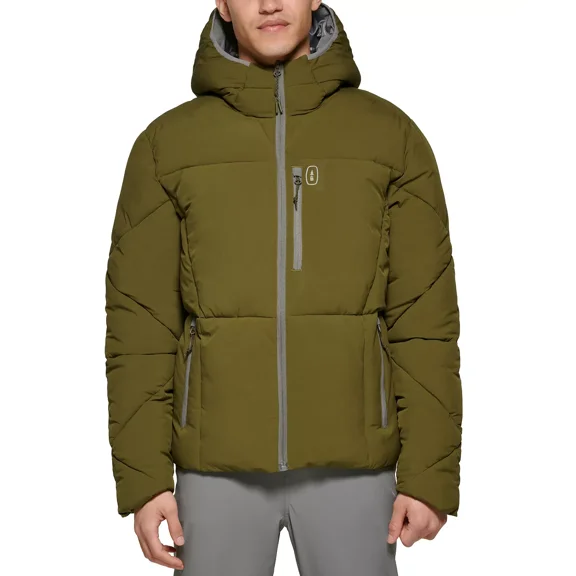 Bass Outdoor Men's Glacier Quilted Full-Zip Hiking Jacket - Forrest Night - Small