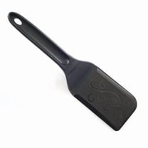Norpro Heat-Resistant Rigid Nylon Spatula Turner - Pot & Pan Scraper - Black