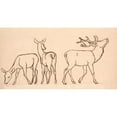 thumbnail image 3 of P. C. Skovgaard 14x9 Black Modern Framed Museum Art Print Titled - Crown Deer and Two Membranes (1854 - 1858), 3 of 5