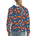 thumbnail image 7 of Salouo Abstract Vintage Fox and Plants Pattern Hoodie Sweatshirts for Women, Autumn Pullover Hoodie Workout Sweat Women's Long Sleeve Preppy Sweatshirts-Large, 7 of 7