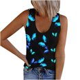 thumbnail image 1 of Sexy Casual Mujer Sin Mangas Impreso Cuello Redondo Tops Damas Blusa Chaleco Pompotops lopia991462, 1 of 7