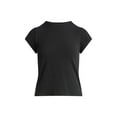 thumbnail image 3 of Free Assembly Women's and Women's Plus Cap Sleeve Tee, Sizes XS-4X, 3 of 5