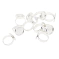 thumbnail image 2 of 10 bases de anillos en blanco, accesorios para hacer joyas, almohadilla ajustable para manualidades Plata, 2 of 8