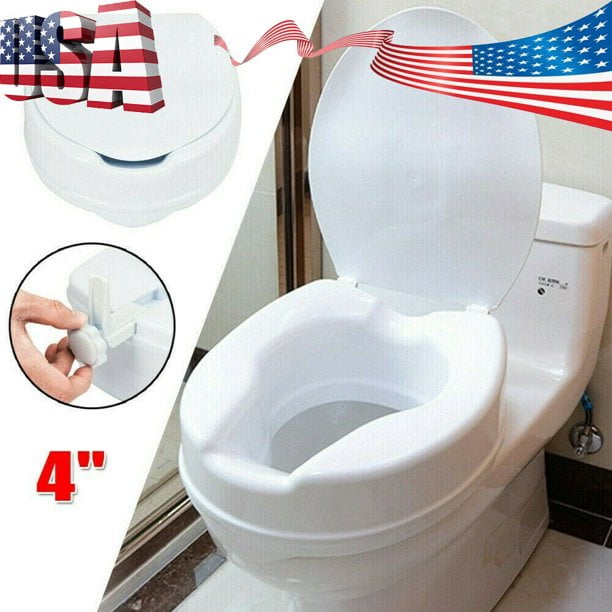 BIG PROMOTION!Toilet Seat Riser, Raised Toilet Seat With 300 Pound Weight Capacity, Adds 4