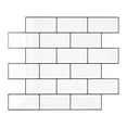 thumbnail image 7 of VEELIKE 6 Sheets White Subway Tiles Peel and Stick Backsplash Tiles for Kitchen Bathroom 12"x12" Waterproof Vinyl Wall Tiles Self Adhesive Wall Sticker Tile Faux White Brick Wall Panels, 7 of 7
