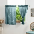 thumbnail image 2 of Yancorp Teal Curtains 84 Inch Length for Living Room 2 Panels Linen Textured Sheer Curtain Set Light Filtering Semi Sheer Drapes Curtains for Bedroom(Teal,W52 X L84), 2 of 5