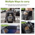 thumbnail image 6 of Large Cat Backpack Carrier Expandable Pet Carrier Backpack for Small Dogs Medium Cats Fit Up to 18 Lbs, Dog Backpack Carrier, Foldable Puppy Backpack Carrier for Travel, Hiking,Grey, 6 of 9