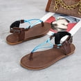 thumbnail image 4 of Sandalias de mujer, zapatos frescos de verano, zapatos de playa, sandalias de pellizco de estilo romano de tacón plano Wmkox8yii shjk2009, 4 of 9