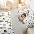 thumbnail image 5 of Catabedysis Watercolor Camping 7-Piece Twin Bedding,Bear Tent Pattern Bedding Comforter Set For Boys,Multicolor,Light Gray Reversible, 5 of 7