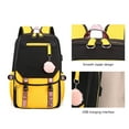 thumbnail image 4 of Kezqiaxn College Backpack for Girls Fashion Schoolbag Middle School Students Bookbag Outdoor Daypack with Usb Charging Slit for Men Womens, Take Precautions Antis Theft Backpack Yellow, 4 of 6