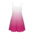 thumbnail image 7 of AHTJRT Cami Dress for Girls Casual Vacation Boho Beach Sundress Fashion Gradient Color Maxi Dress with Spaghetti Straps Hot Pink 5 Years, 7 of 7