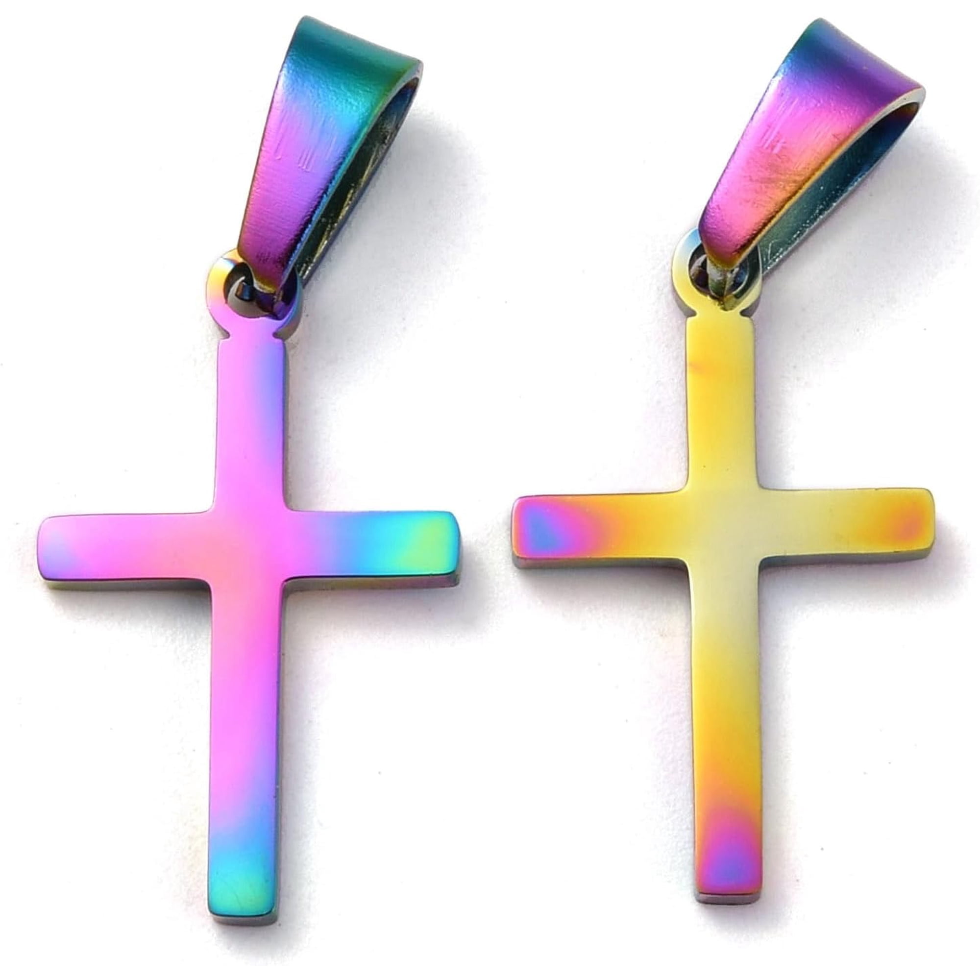 5 Pcs Cross Pendant Charms Ion Plating(IP) 304 Stainless Steel Pendants for Jewelry Making Cross Metal Charms Pendant for Women Birthday Festival Elegant Gifts Personalized Jewelry