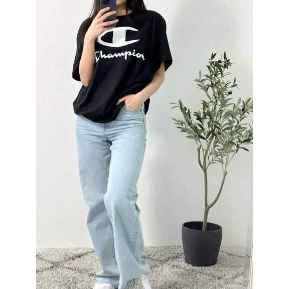 Champion Men's Lightweight Short Sleeve Tee Black GT353 586SKA 003