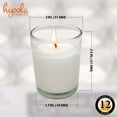 thumbnail image 3 of Velas votivas Hyoola, blancas, en cristal, 12 unidades, 12 horas de combustión, 3 of 7