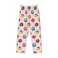 thumbnail image 4 of Goofa Colorful Donuts Printed Soft Pajama Pants for Men, Wide Leg Comfy Casual Lounge Yoga Pants-Large, 4 of 9