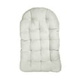 thumbnail image 4 of Sorra Home  Valdese Boucle Outdoor Egg Chair Replacement Cushion 44 in L x 27 in W x 4 in D - Snow, 4 of 5