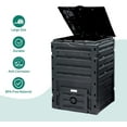 thumbnail image 2 of Dextrus 120 Gallon Large Outdoor Compost Bin, Composter Box with Snap-on Top Lid & Aeration System, Easy Assembly, BPA Free, 2 of 7