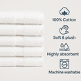thumbnail image 2 of Set of 12 - 13" x 13" White Washcloths | 100% Cotton | Hotel Value Collection, 2 of 12