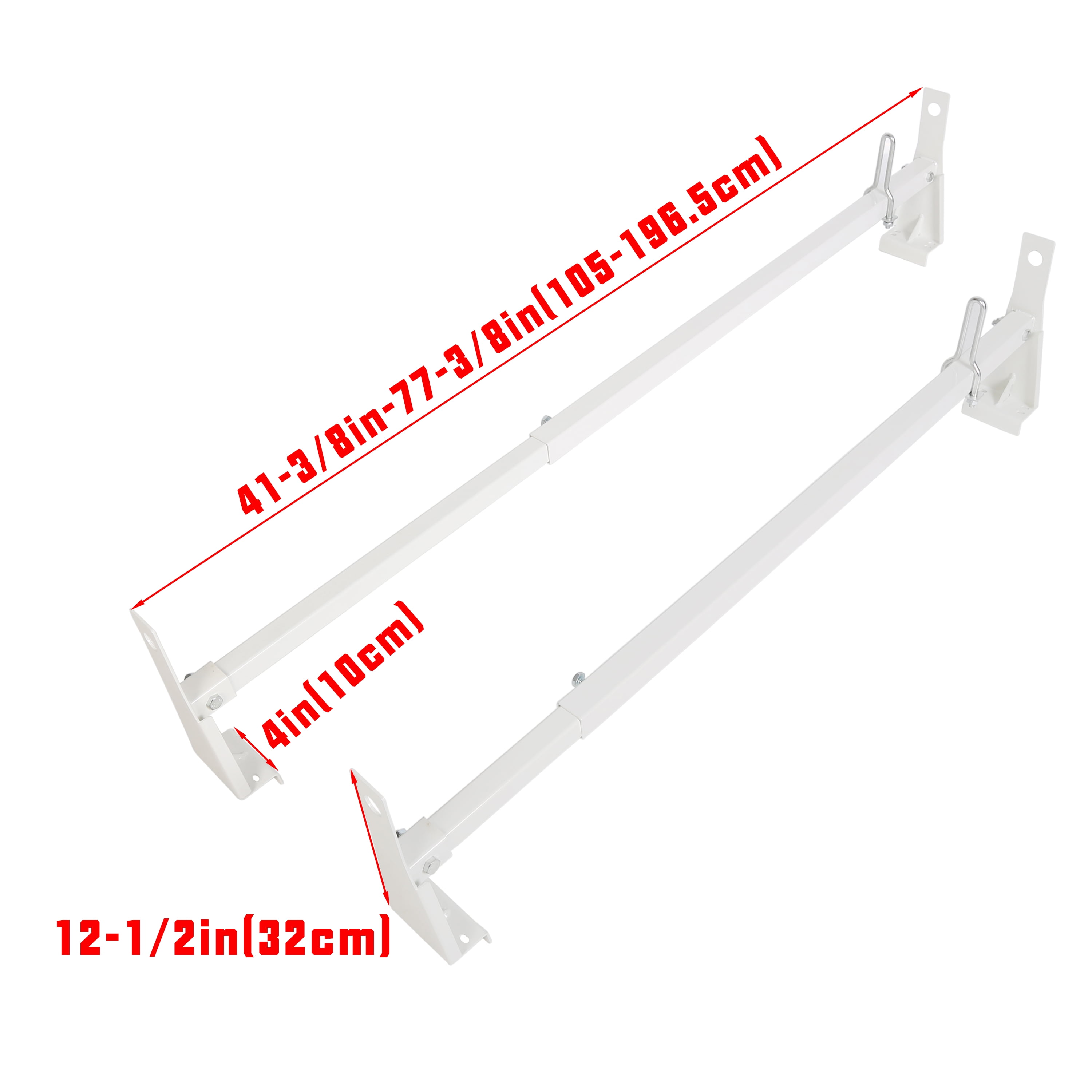 Kojem Adjustable Roof Rack for 1999-2007 Chevy Express GMC Savana Ford E-Series 700 Lb White for Ladder Cargo