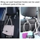 thumbnail image 4 of Gancho para coche/monedero para asiento trasero/reposacabezas, soporte para cartera de coche para colgar bolsos y billeteras (2 piezas), 4 of 5