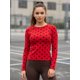 thumbnail image 1 of Blusas de mujer de otoño, manga larga, cuello redondo, estampado de lunares, estilo casual y corte ajustado, ideales para salir., 1 of 7
