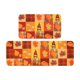 thumbnail image 2 of Juego de 2 Tapetes de Otoño con Diseño de Calabaza y Hoja de Arce | Felpudos Antideslizantes de Poliéster con Decoración Otoñal | Alfombras para Interior y Exterior de Halloween, Acción de Gracias |, 2 of 6