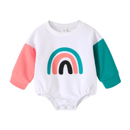 

Tiny Cutey Newborn Baby Boy Girl Pullover Sweatshirt Toddler Fall Winter Long Sleeve Romper Clothes 3-6M