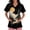 01-Black, variant on 2026 Halloween Scrub Tops Women Funny Print Plus Size Scrubs for Women,Stretchy Nursing Pediatric Uniforms Shirts with Pockets, 01-Red, L