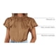 thumbnail image 4 of Blusa de Mujer PRETTYGARDEN Satín con Volantes Manga Corta XL, 4 of 6