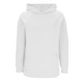 thumbnail image 6 of Lenpel Women's Fashion Hoodies Casual Long Sleeve Solid Color Hooded Tunic Sweatshirts Loose Pullover Tops with Pocket(White,X-Large), 6 of 7