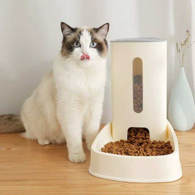 VONKY Water Dispenser For Cats And Dogs Effort-saving And Anti-slid Bottom Easy Grey Food Dispenser