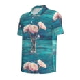thumbnail image 2 of Rocae Flowers in Glass Vase for Men's Short Sleeve Polo Shirt, Quick Drying Performance Moisture Wicking Sports Men's Golf Shirt X-Large, 2 of 9
