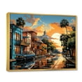 thumbnail image 2 of Designart "Pop Art Charleston III" Cityscapes Floater Framed Wall Art Living Room, 2 of 7