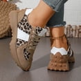 thumbnail image 4 of Rokment Womens Retro Leopard Color Block Athletic Walking Low Top Fashion Sneakers Lightweight Cushioned Non Slip Casual Running Tennis Shoes for Daily Outdoor, 4 of 8