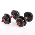 thumbnail image 1 of Set de 2 mancuernas ajustables con Discos de metal 20 Kg negro Fuxion Sports FS-SDM20K-01, 1 of 7