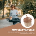 thumbnail image 2 of 1 unid mini bolso portátil para niños bolsa de ratán cesta en forma de bolso de cuerpo cruzado, 2 of 7
