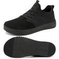 thumbnail image 1 of Zapatos CFVKPT para hombre, puntera ancha, soporte de arco, negro, talla 41, 1 of 7