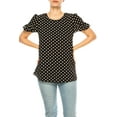 thumbnail image 6 of Women's Chic Ruffle Sleeve Blouse – Round Neck, Solid and Print Styles, 6 of 7