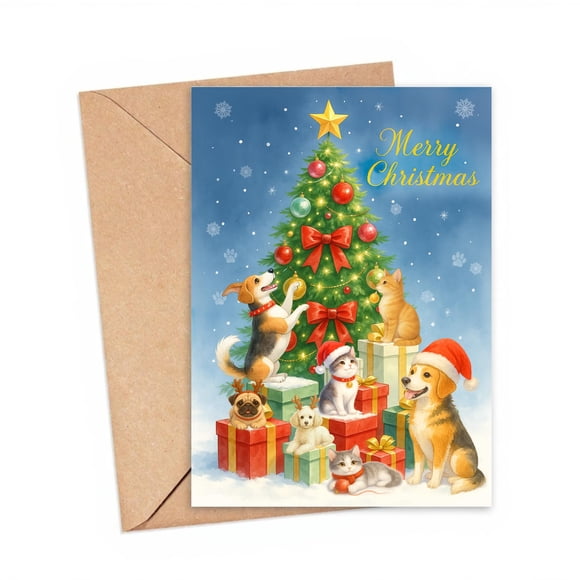 Tarjeta de Navidad TeloNook Dog con sobres
