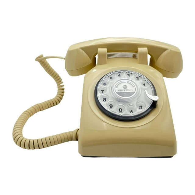 Libro de visitas en audio Grabadora de mensajes telefónicos para bodas Grabación de mensajes Modelo de teléfono de diseño antiguo para reuniones de Beige