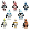 thumbnail image 3 of Paquete de 8 minifiguras de Star Wars: Soldados Clon de Space Wars, figuras de acción, bloques de construcción, juguetes para niños, colecciones, juguetes para niños, regalos de cumpleaños., 3 of 8