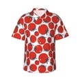 thumbnail image 2 of Picia Hand Drawn Tomatoes Gentle Cotton Regular Fit Short Sleeve Casual Hawaiian Shirt for Men-Medium, 2 of 8