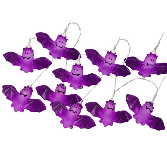 59 Inch 10 LED Bat String Lights Halloween Decorative Hanging Light Strand Indoor Outdoor Party Window Wall