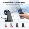 thumbnail image 5 of Wireless Charger for Samsung, 3 in 1 Charging Station, 15W Fast Charging Stand for Galaxy S26 Ultra S25 S24, Watch Charger for Watch 8 7 6 5 4, Charging Dock for Galaxy Buds 3 2 pro, Black, 5 of 10