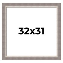 32x31 Frame Grey Real Wood Picture Frame Width 2.75 Inches | Interior Frame Depth 0.5 Inches |