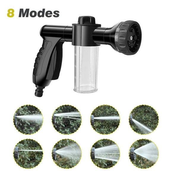 Elegant Choise High-Pressure 8-in-1 for Car Wash Brush Foam Gun with 3.5Oz Soap Sprayer Outdoor