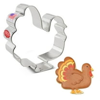 Ann Clark Thanksgiving Turkey Cookie Cutter 3.75", Made in USA
